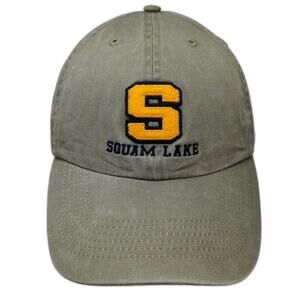 Fahrenheit Baseball Cap Green One Size Squam Lake Beer Mug Strapback hat Logo NH